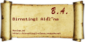 Birnstingl Aléna névjegykártya